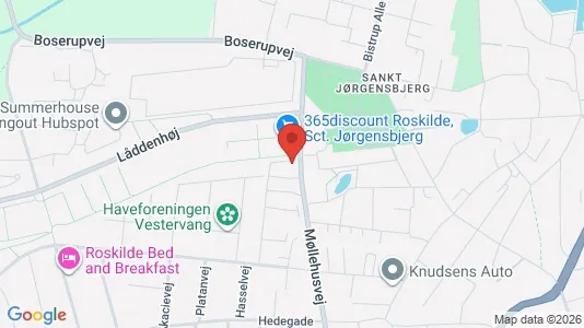 Andelsboliger til salg i Roskilde - kort over placeringen