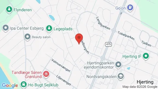 Andelsboliger til salg i Esbjerg V - kort over placeringen