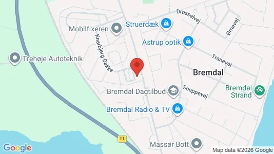 Andelsboliger til salg i Struer - kort over placeringen
