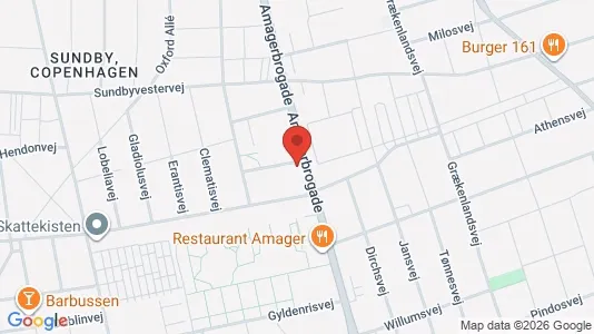 Andelsboliger til salg i København S - kort over placeringen