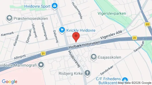 Andelsboliger til salg i Hvidovre - kort over placeringen