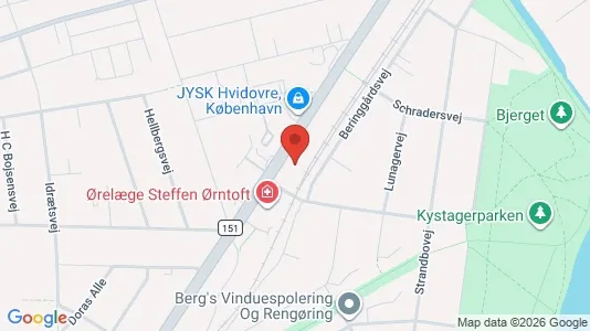 Andelsboliger til salg i Hvidovre - kort over placeringen