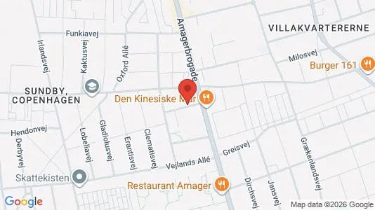 Andelsboliger til salg i København S - kort over placeringen