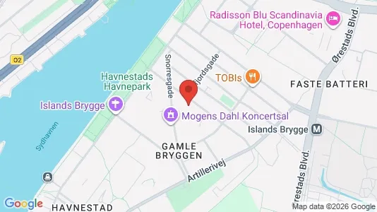 Andelsboliger til salg i København S - kort over placeringen