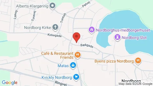 Andelsboliger til salg i Nordborg - kort over placeringen