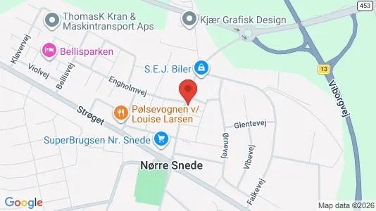 Andelsboliger til salg i Nørre Snede - Foto fra Google Street View