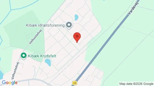 Andelsboliger til salg i Kibæk - kort over placeringen