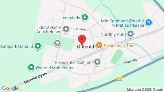 Andelsboliger til salg i Thisted - kort over placeringen