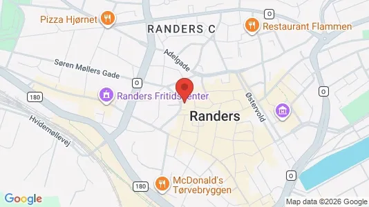 Andelsboliger til salg i Randers C - kort over placeringen