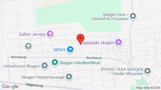 Andelsboliger til salg i Skagen - kort over placeringen