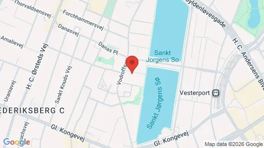 Andelsboliger til salg i Frederiksberg C - kort over placeringen
