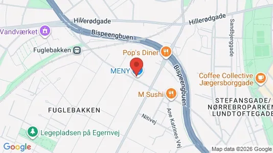 Andelsboliger til salg i Frederiksberg - kort over placeringen
