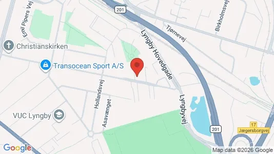 Andelsboliger til salg i Kongens Lyngby - kort over placeringen