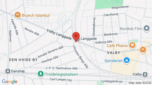Andelsboliger til salg i Valby - kort over placeringen
