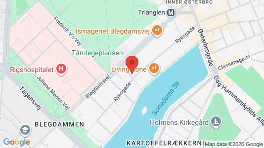 Andelsboliger til salg i Østerbro - kort over placeringen