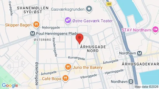 Andelsboliger til salg i Østerbro - kort over placeringen