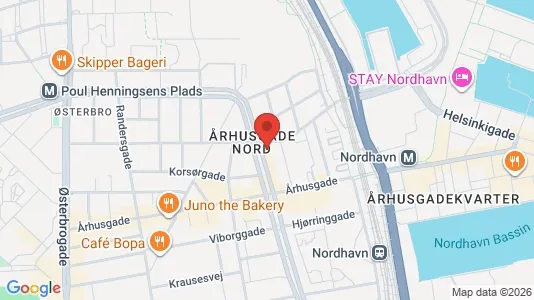 Andelsboliger til salg i Østerbro - kort over placeringen