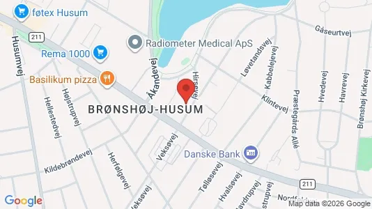 Andelsboliger til salg i Brønshøj - kort over placeringen