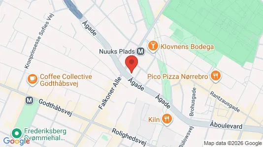 Andelsboliger til salg i Nørrebro - kort over placeringen