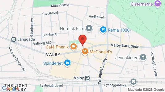 Andelsboliger til salg i Valby - kort over placeringen