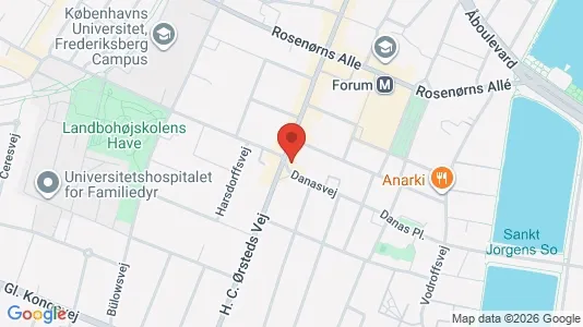 Andelsboliger til salg i Frederiksberg C - kort over placeringen
