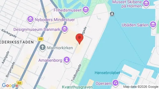 Andelsboliger til salg i København K - kort over placeringen