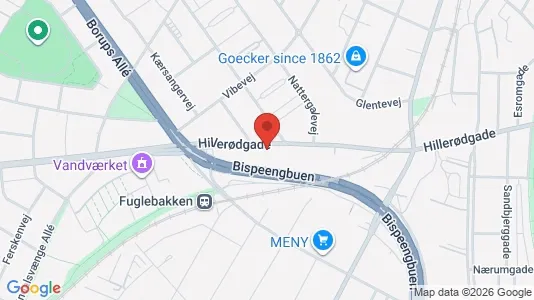 Andelsboliger til salg i Nørrebro - kort over placeringen