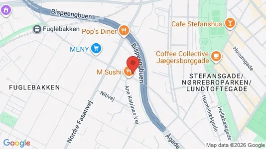 Andelsboliger til salg i Frederiksberg - kort over placeringen