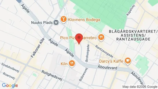Andelsboliger til salg i Nørrebro - kort over placeringen
