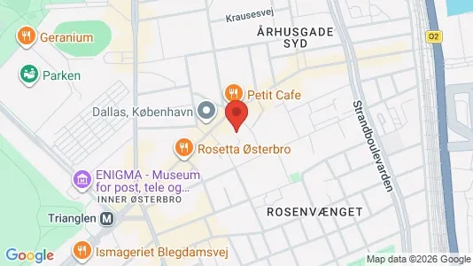 Andelsboliger til salg i Østerbro - kort over placeringen