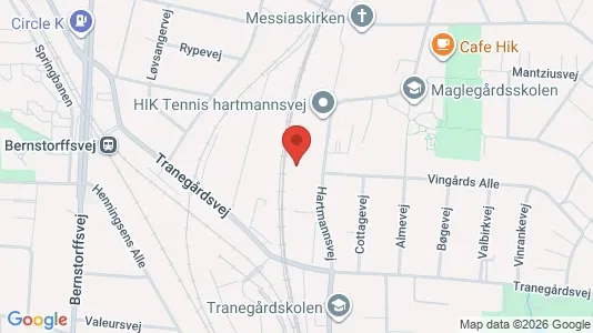 Andelsboliger til salg i Hellerup - kort over placeringen