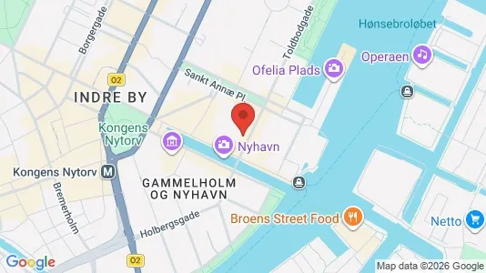 Andelsboliger til salg i København K - kort over placeringen