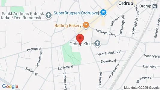 Andelsboliger til salg i Charlottenlund - kort over placeringen
