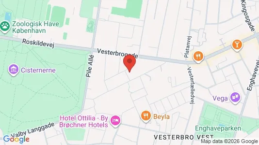 Andelsboliger til salg i Frederiksberg C - kort over placeringen