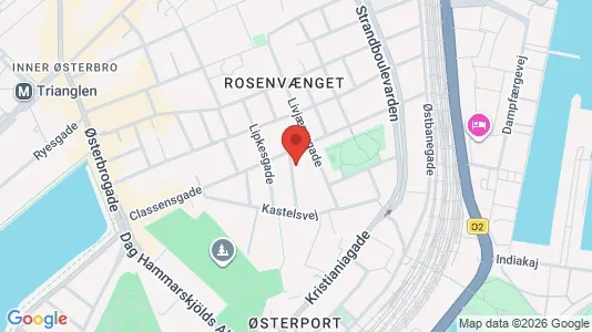 Andelsboliger til salg i Østerbro - kort over placeringen
