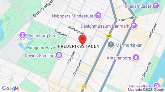 Andelsboliger til salg i København K - kort over placeringen