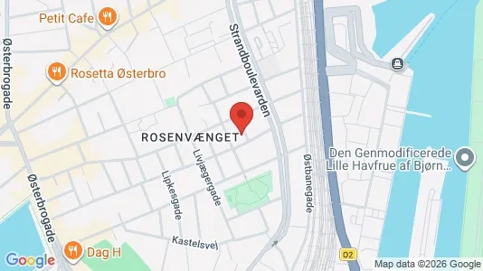 Andelsboliger til salg i Østerbro - kort over placeringen