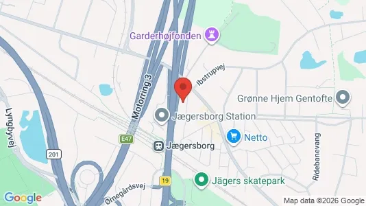Andelsboliger til salg i Gentofte - kort over placeringen
