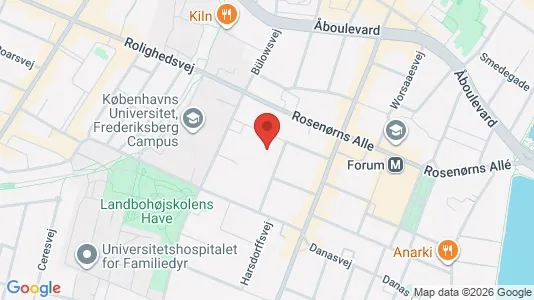 Andelsboliger til salg i Frederiksberg C - kort over placeringen