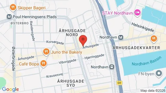 Andelsboliger til salg i Østerbro - kort over placeringen