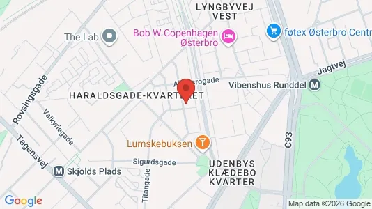 Andelsboliger til salg i Østerbro - kort over placeringen