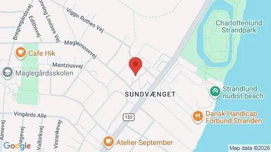 Andelsboliger til salg i Charlottenlund - kort over placeringen