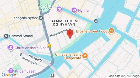 Andelsboliger til salg i København K - kort over placeringen