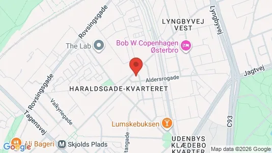 Andelsboliger til salg i Østerbro - kort over placeringen