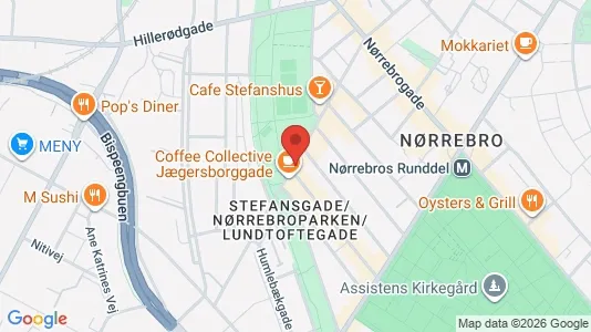 Andelsboliger til salg i Nørrebro - kort over placeringen