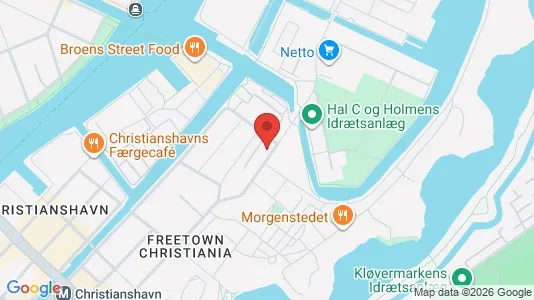 Andelsboliger til salg i København K - kort over placeringen
