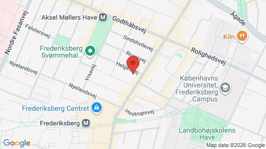 Andelsboliger til salg i Frederiksberg - kort over placeringen