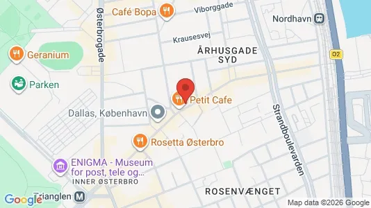 Andelsboliger til salg i Østerbro - kort over placeringen