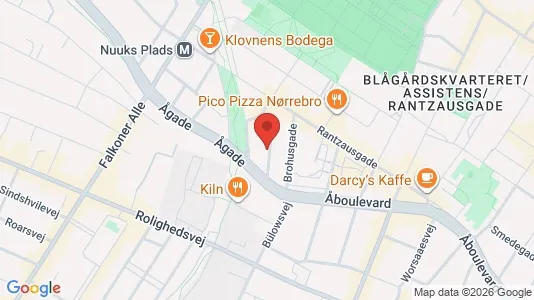Andelsboliger til salg i Nørrebro - kort over placeringen