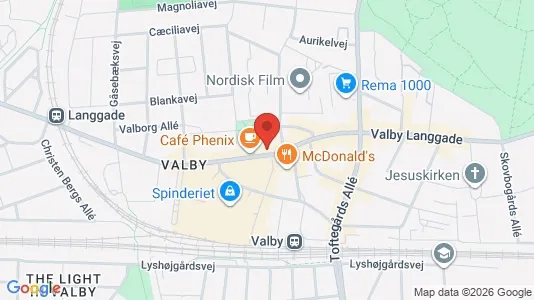 Andelsboliger til salg i Valby - kort over placeringen